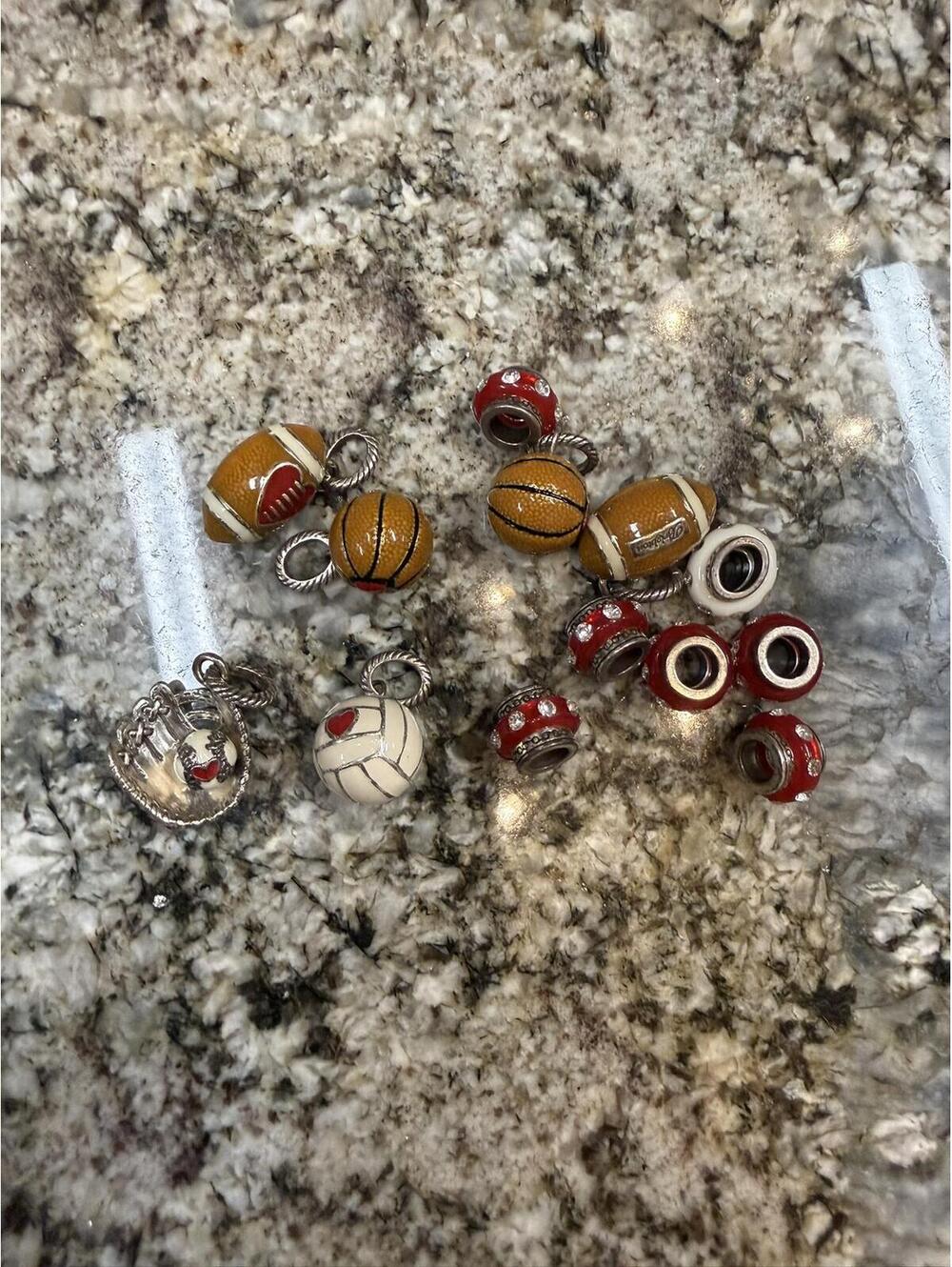 Brighton Silver and Enamel Football Charm Collection Lot